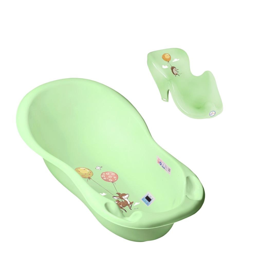 Set cadita 86 cm cu senzor de temperatura si suport anatomic Forest Verde