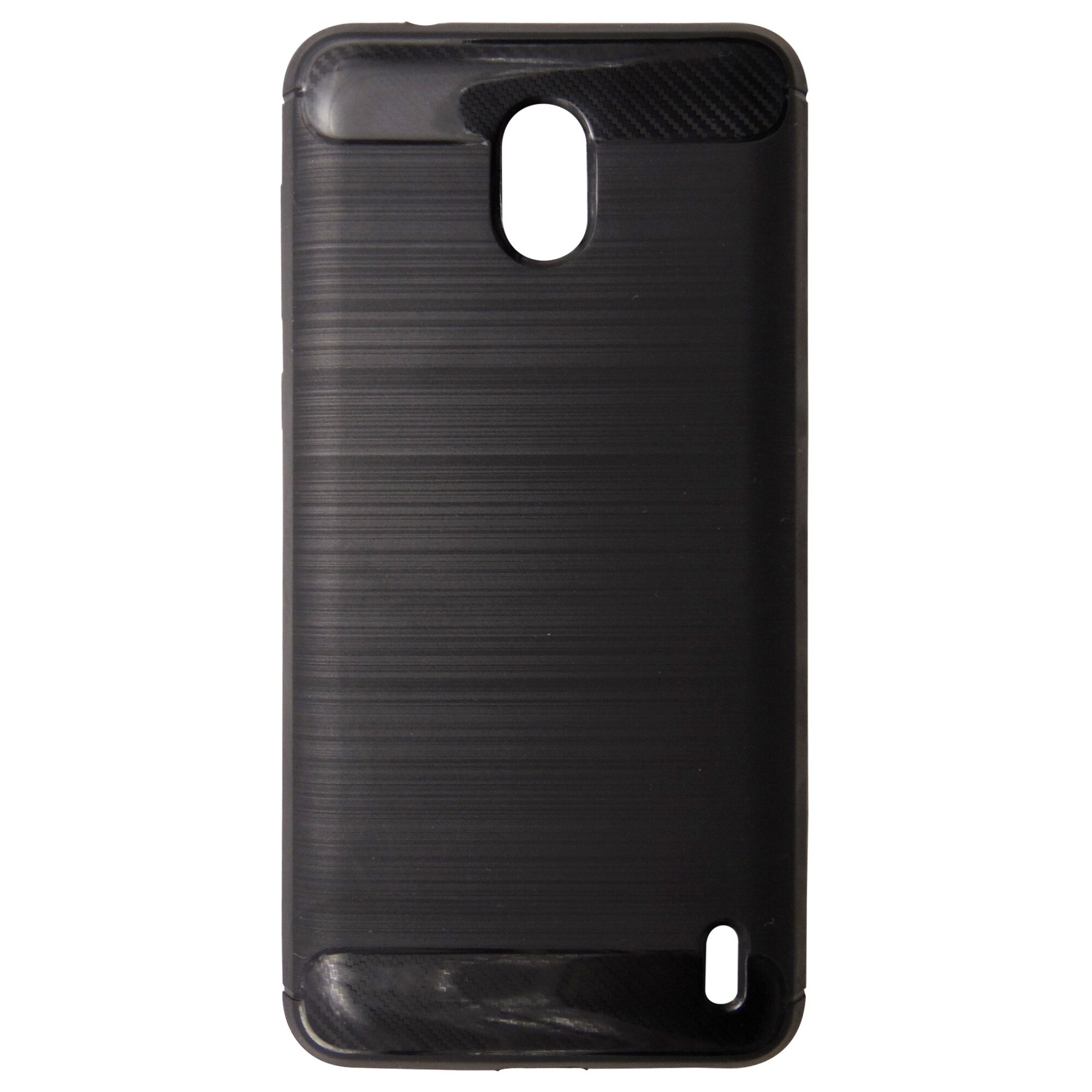 Husa Forcell Carbon silicon neagra pentru Nokia 2