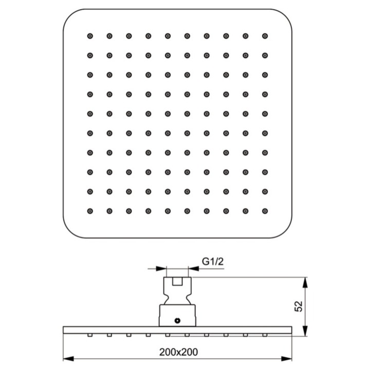 Dus fix 20 cm Ideal Standard IdealRain Cube M1