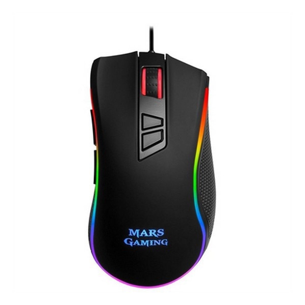 Mouse Gaming cu LED, Mars Gaming MM218, 10000 dpi, Negru