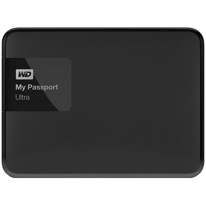 Външен хард диск WD My Passport Ultra 1TB, 2.5", USB 3.0, Черен