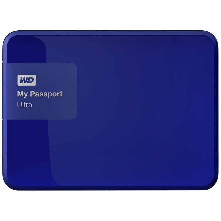 Външен хард диск WD My Passport Ultra 1TB, 2.5", USB 3.0, Син