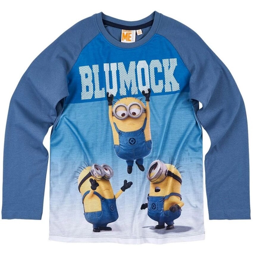 Tricou cu maneca lunga Minions , Minioni , Despicable, Multicolor, 116 CM