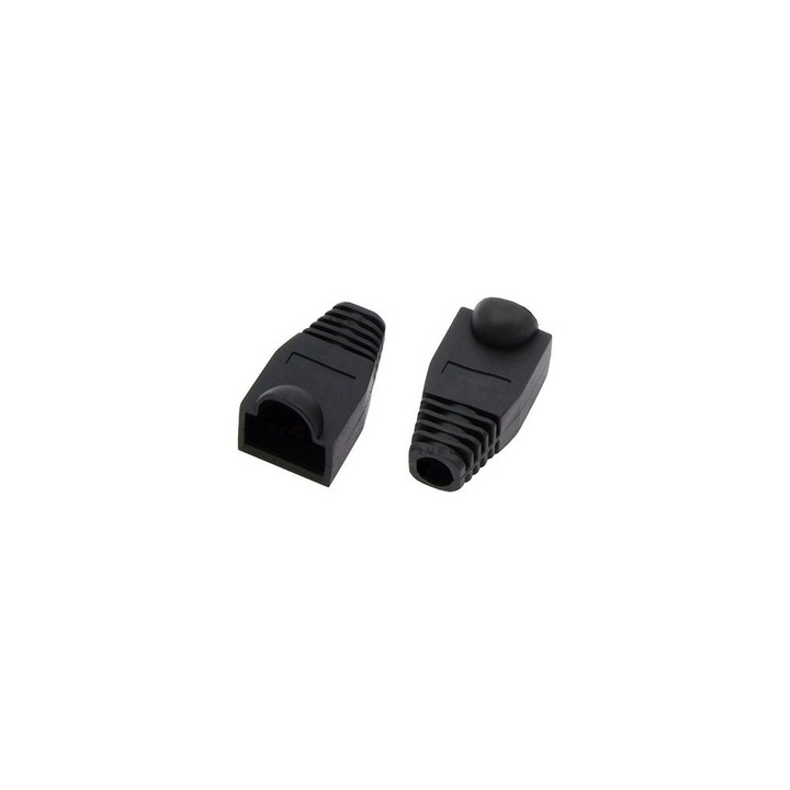 Корпуси за гнезда RJ45, 10 броя, черни