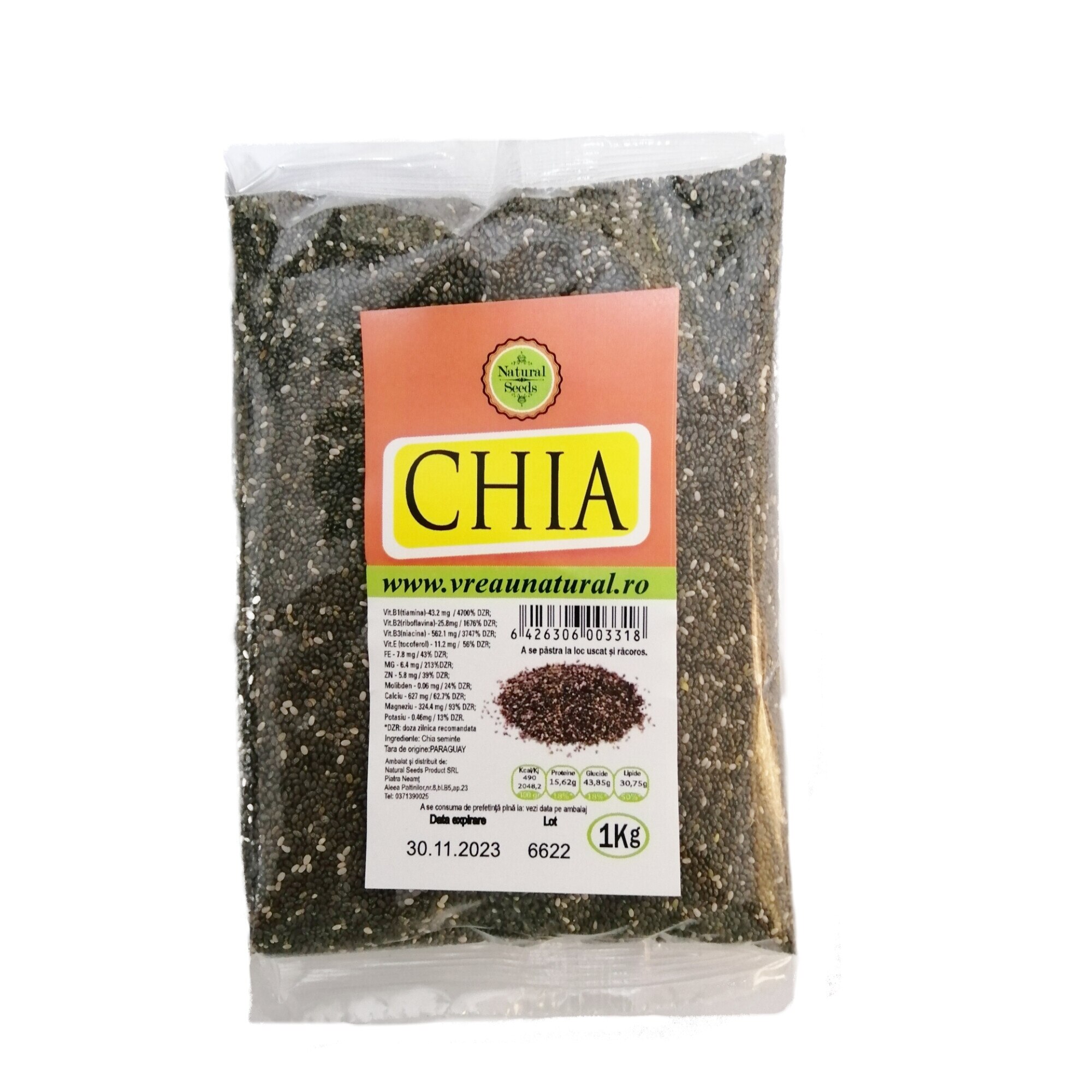 Chia seminte 1 kg , Natural Seeds Product