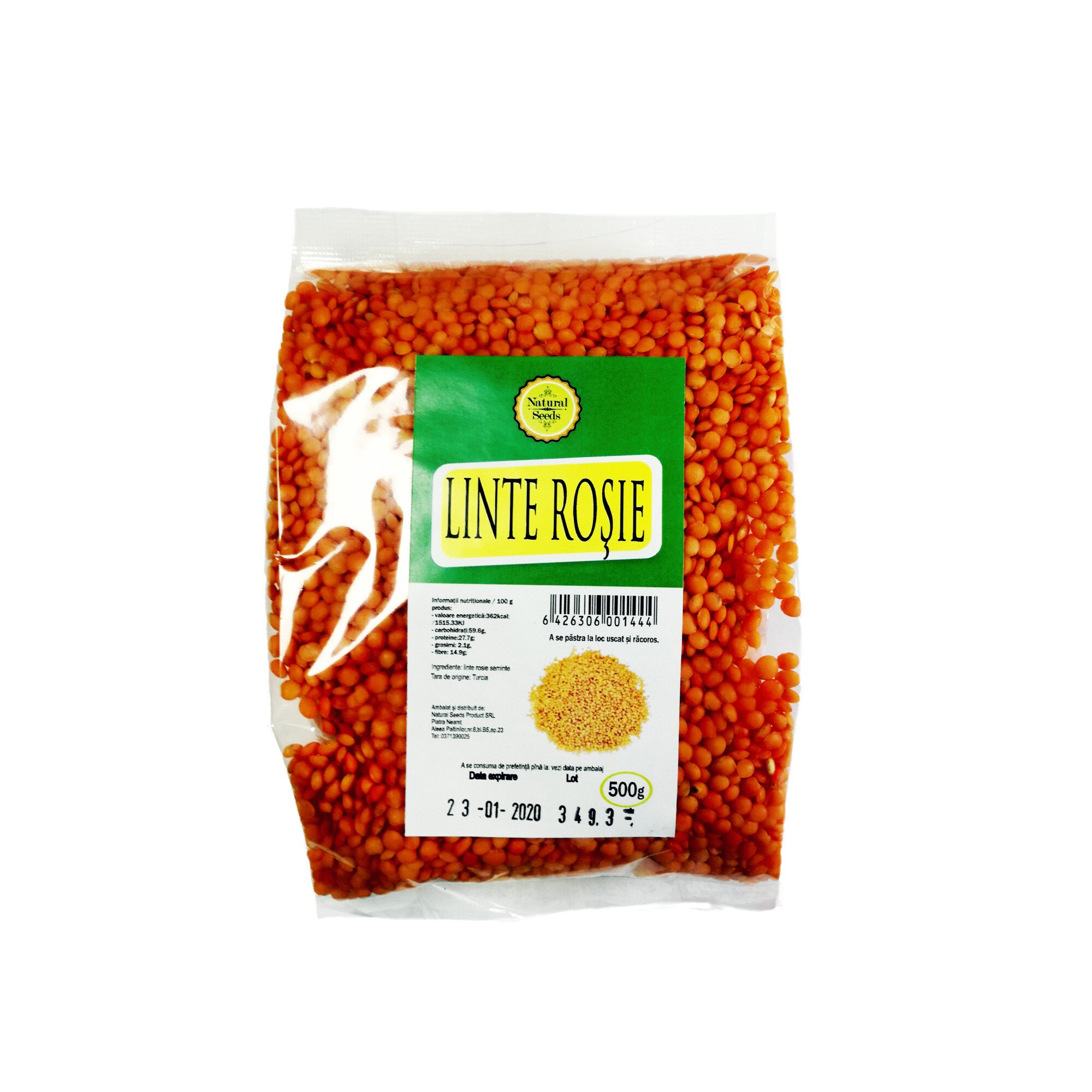 Linte Rosie 500 gr , Natural Seeds Product