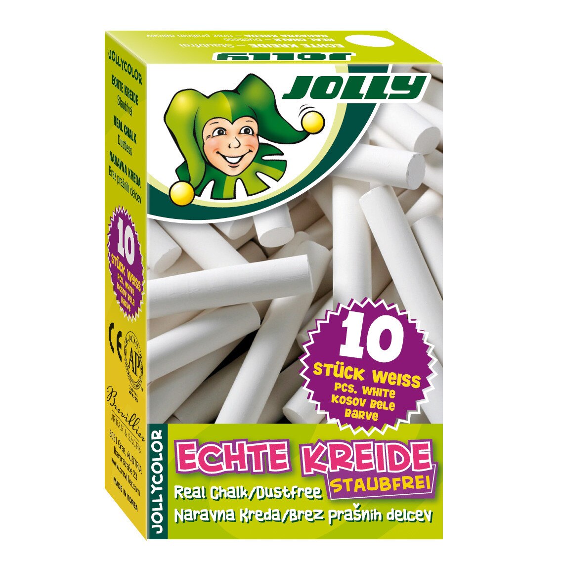 Creta scolara alba Jolly-10 bucati/cutie