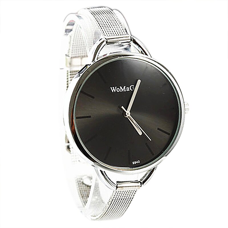 Ceas de dama Womage - argintiu cu negru