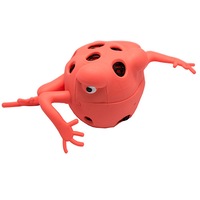 Jucarie antistres broasca portocaliu neon cu slime