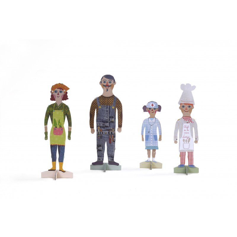 Londji Matrioska della Famiglia - Set di 5 Personaggi in Cartone! unisex  (bambini)