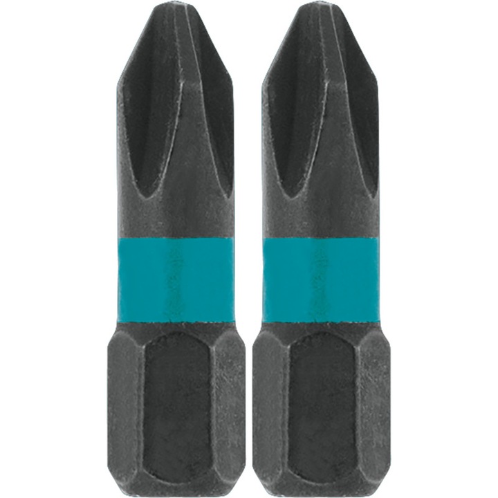 Set de 2 biti de impact, Makita, Impact Black, PH2x25mm