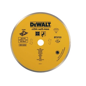 Disc diamantat continuu 250X25.4 mm DT3733 DeWalt Disc diamantat continuu 250X25.4 mm DT3733 DeWalt