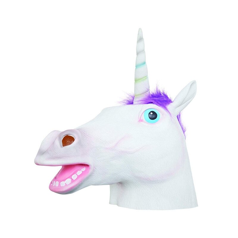 Masca latex unicorn , Funny Party Shop