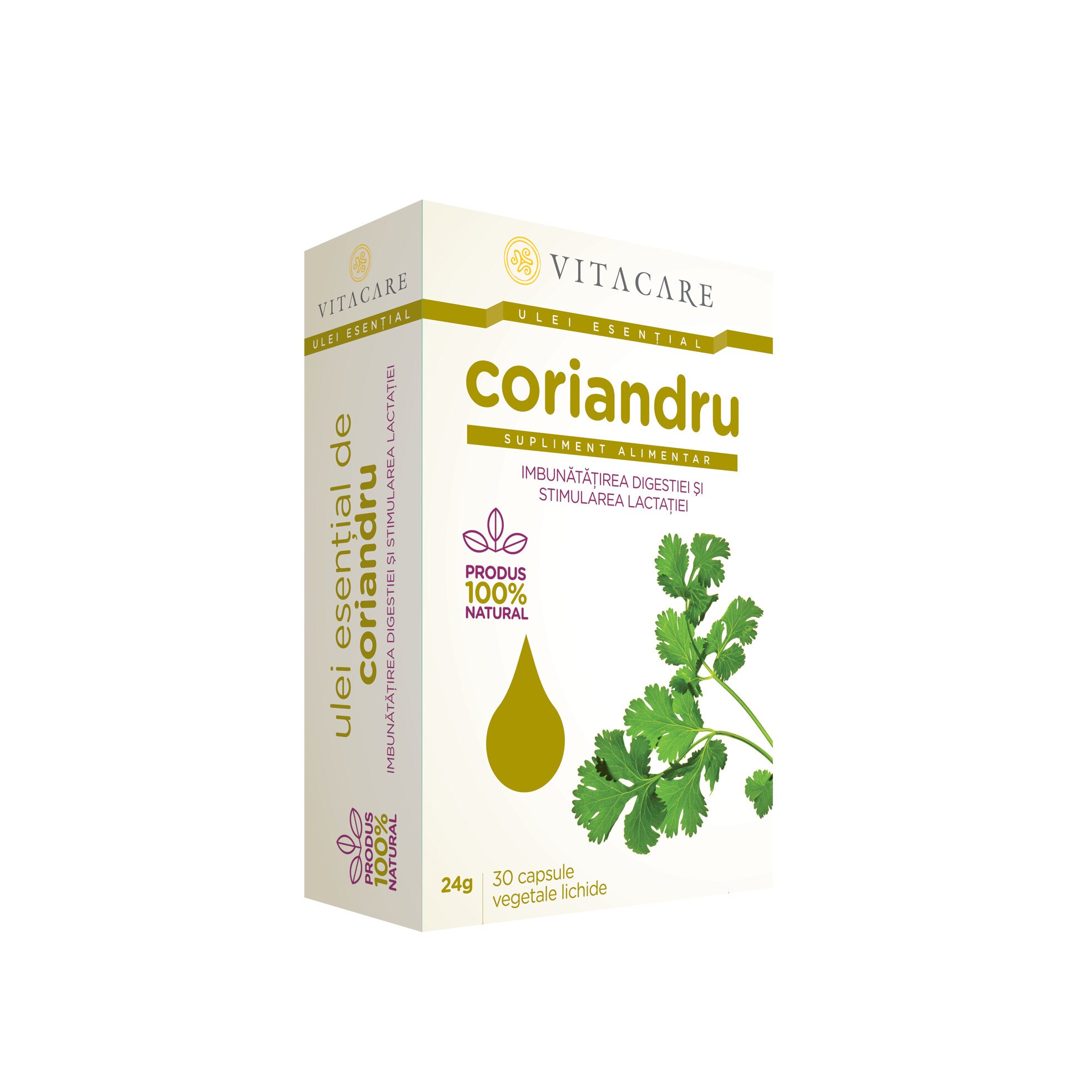 Ulei esential de coriandru, Vitacare, 30 cps