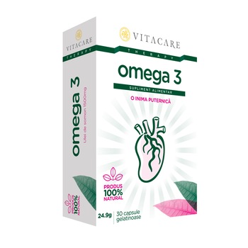 Omega 3, Vitacare, 30 cps Omega 3, Vitacare, 30 cps