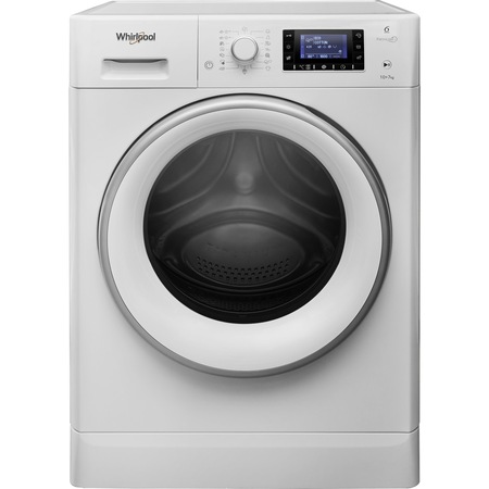 Masina de spalat cu uscator Whirlpool FreshCare+ FWDD1071681WSEU, 10 kg spalare, 7kg uscare, 1600 RPM, Display LCD, Clasa A, Alb