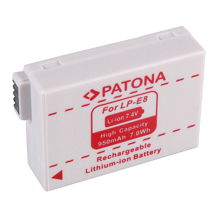 PATONA akkumulátor, kompatibilis Canon LP-E8 LPE8 EOS 550D EOS 600D gépekhez
