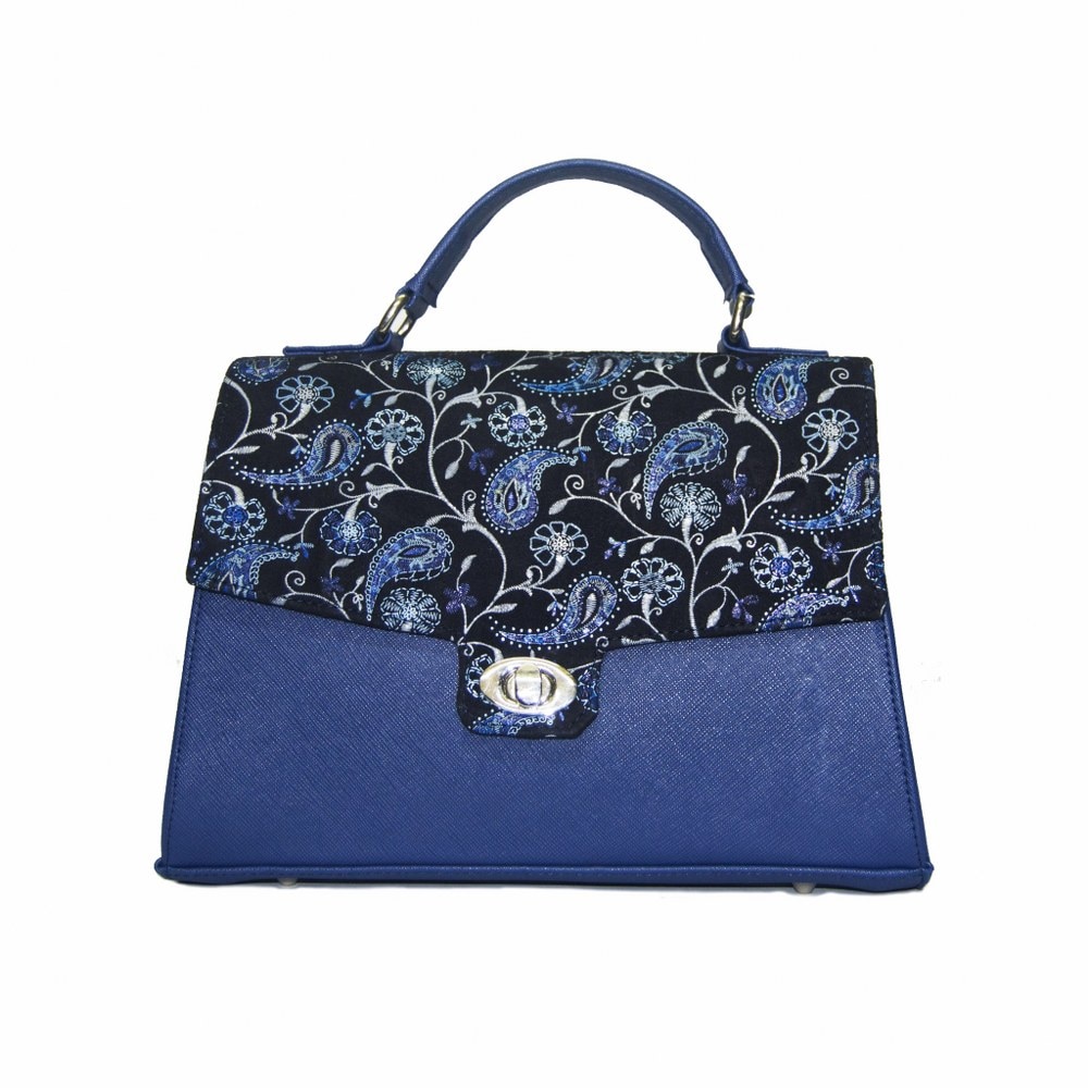Geanta dama,Zea,piele naturala,blue