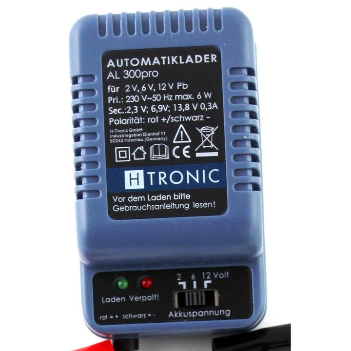 Mini incarcator portabil pentru 2/6/12 V Almar, HTRONIC, Albastru