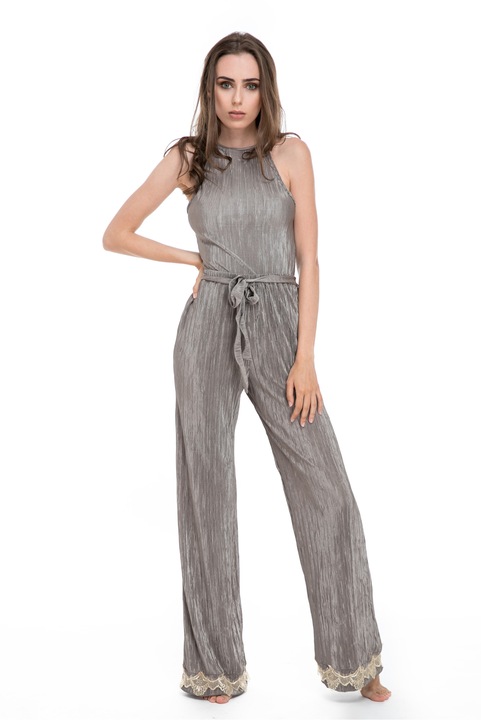 Pijama dama, 2 piese, Blacklist, Vague pyjama, Gri