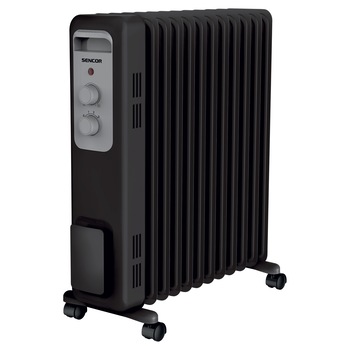 Radiator cu ulei, Sencor, 2300W, 11 elemente, Negru