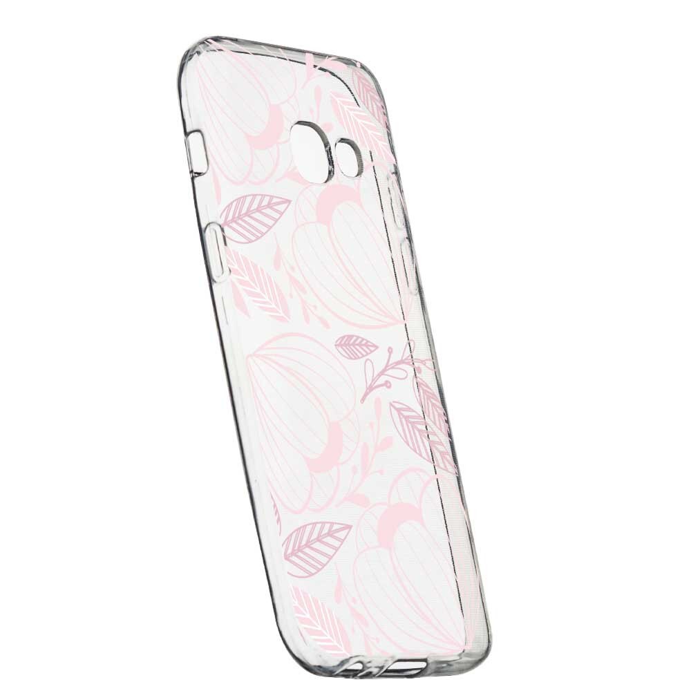 Husa Silicon, Transparent, Slim, Pink Flower, 113, Samsung Galaxy Xcover 4