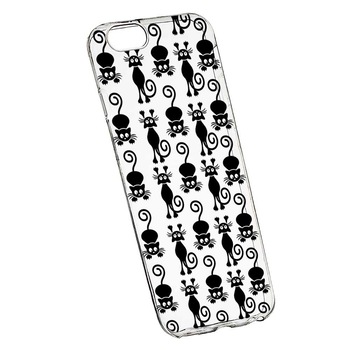 Husa Silicon, Transparent, Slim, Black Cat, 115, Apple iPhone 6 PLUS / 6S PLUS Husa Silicon, Transparent, Slim, Black Cat, 115, Apple iPhone 6 PLUS / 6S PLUS