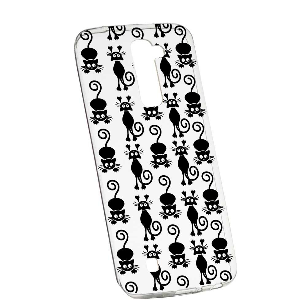 Husa Silicon, Transparent, Slim, Black Cat, 115, LG G7 ThinQ