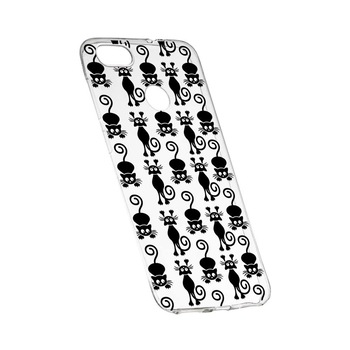 Husa Silicon, Transparent, Slim, Black Cat, 115, Huawei Honor 10 Lite Husa Silicon, Transparent, Slim, Black Cat, 115, Huawei Honor 10 Lite