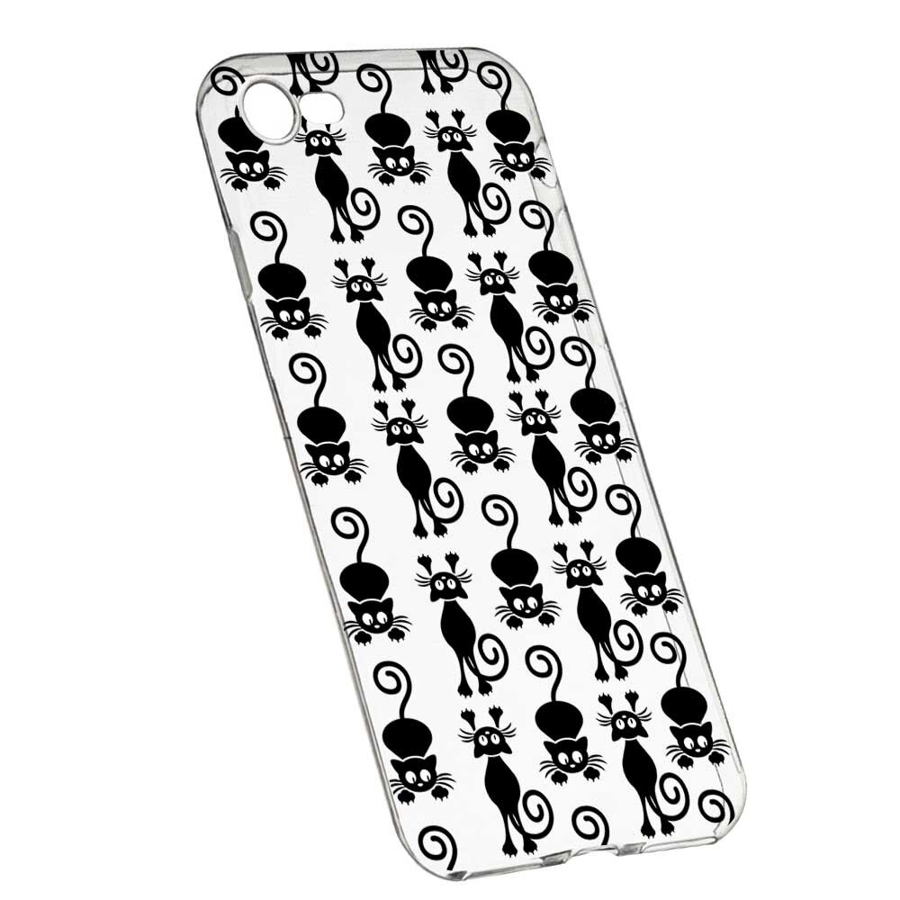 Husa Silicon, Transparent, Slim, Black Cat, 115, Apple iPhone 6 / 6S