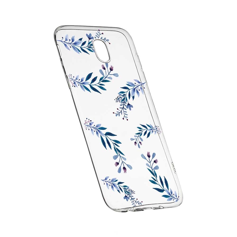 Husa Silicon, Transparent, Slim, Blue Flowers, 116, Huawei Honor 5X / GR5