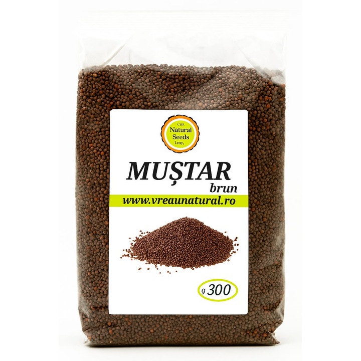 Mustar Brun boabe 300 gr, Natural Seeds Product
