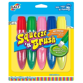 Set 5 culori Galt cu sclipici - Squeeze'n Brush Set 5 culori Galt cu sclipici - Squeeze'n Brush