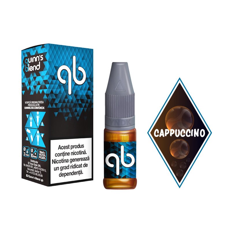 Lichid Tigara Electronica Cappuccino / QB Blue - 10ml 6 mg/Nicotina
