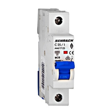 Siguranta automata 1P 25A 1 modul Schrack-Amparo AM617125 Siguranta automata 1P 25A 1 modul Schrack-Amparo AM617125