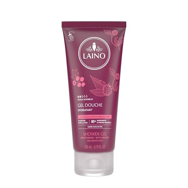 Gel de dus Laino fructe rosii, 200 ml