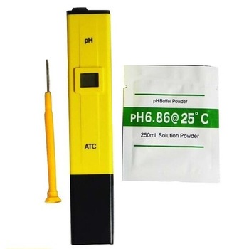 Tester PH metru digital cu ATC + Praf de calibrare + CUTIE Tester PH metru digital cu ATC + Praf de calibrare + CUTIE