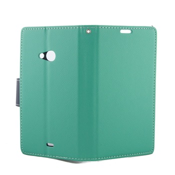 Husa Microsoft Lumia 535, Fancy, piele ECO, Turcoaz Husa Microsoft Lumia 535, Fancy, piele ECO, Turcoaz