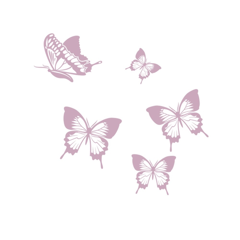 Sticker decorativ Fluturi Violet Deschis - 79x74 cm - BeeStick