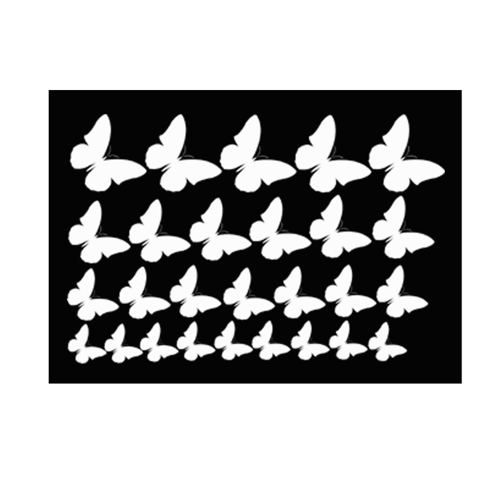 Sticker decorativ Multi Fluturi Alb - 80x52 cm - BeeStick