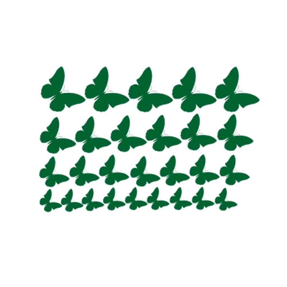 Sticker decorativ Multi Fluturi Verde Inchis - 100x65 cm - BeeStick