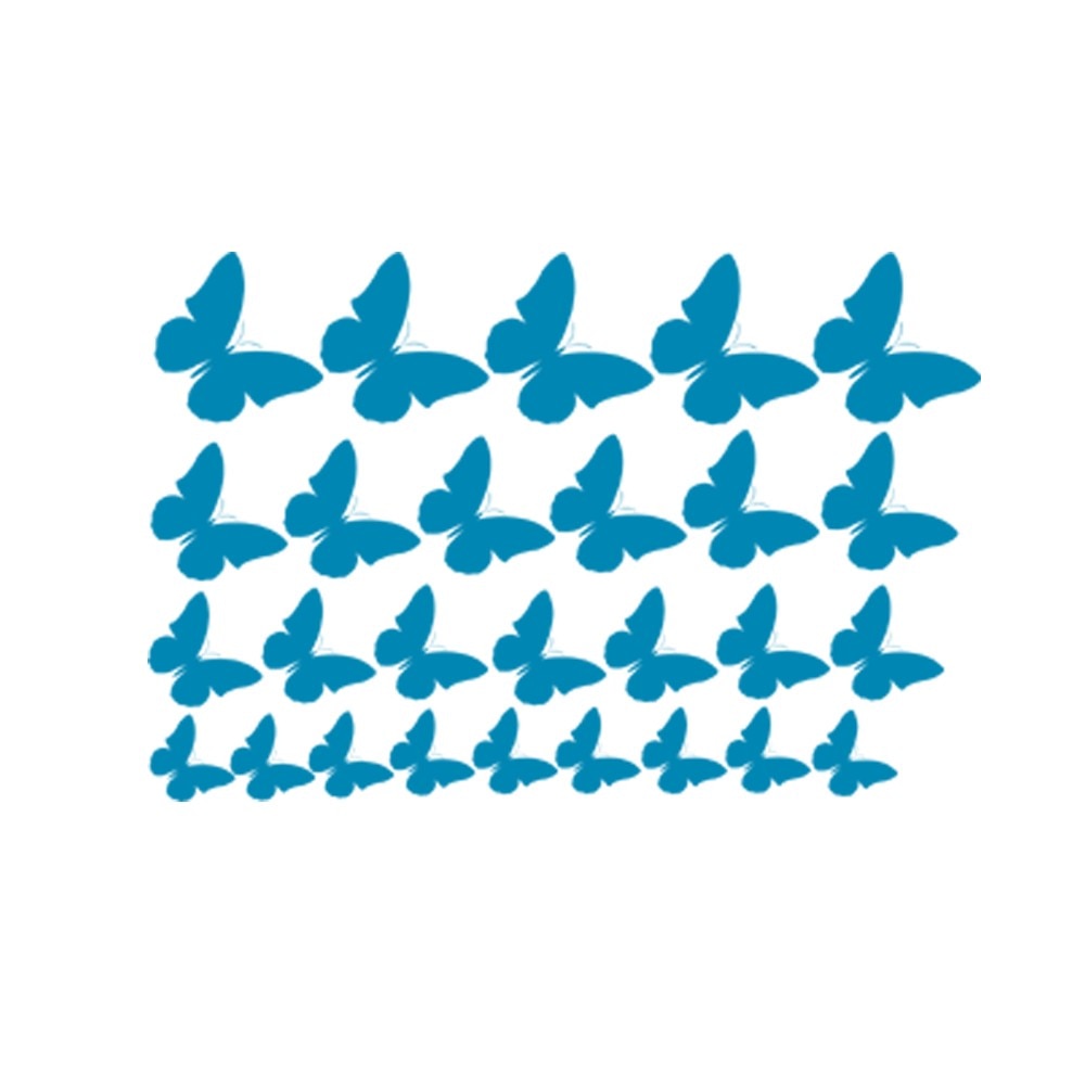 Sticker decorativ Multi Fluturi Ceruleum - 100x65 cm - BeeStick
