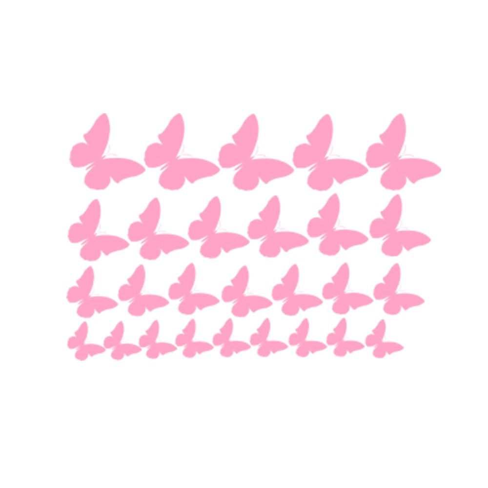 Sticker decorativ Multi Fluturi Roz Deschis - 80x52 cm - BeeStick