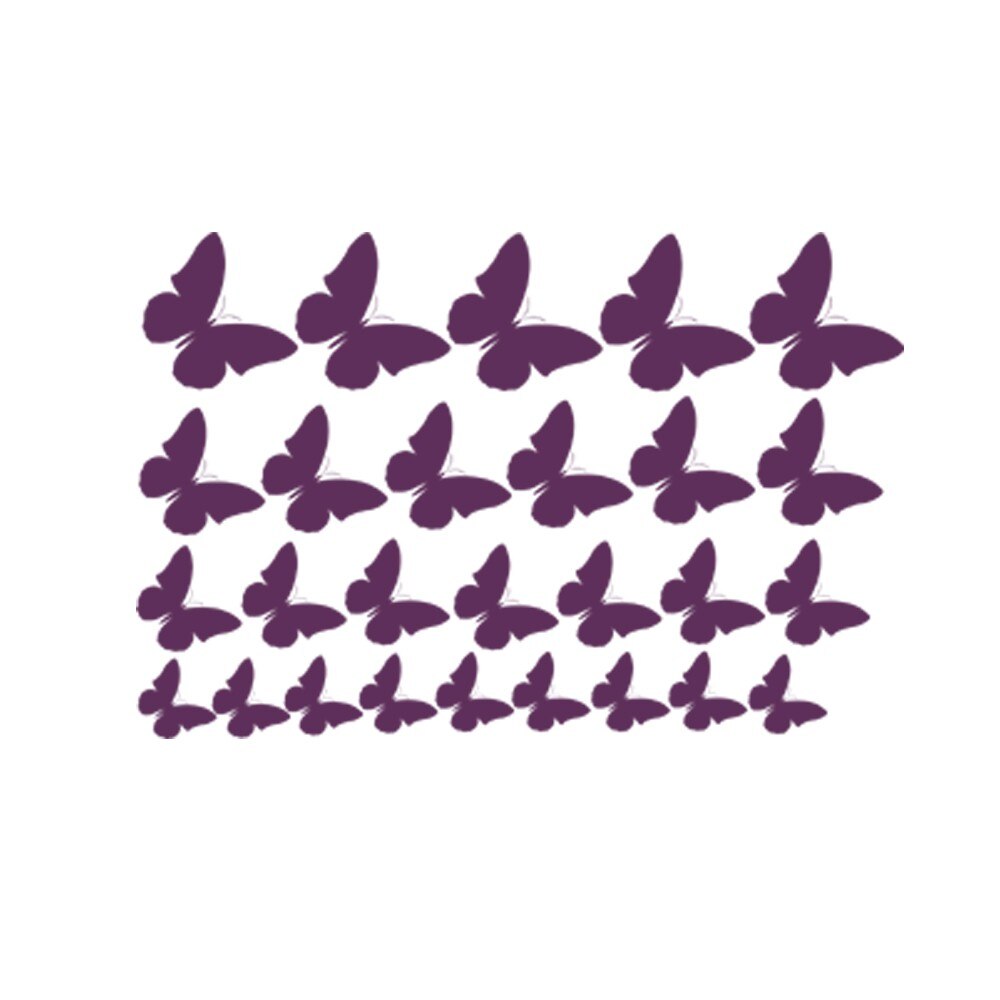 Sticker decorativ Multi Fluturi Violet Inchis - 80x52 cm - BeeStick