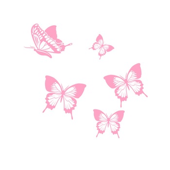 Sticker decorativ Fluturi Roz Deschis - 50x46 cm - BeeStick Sticker decorativ Fluturi Roz Deschis - 50x46 cm - BeeStick