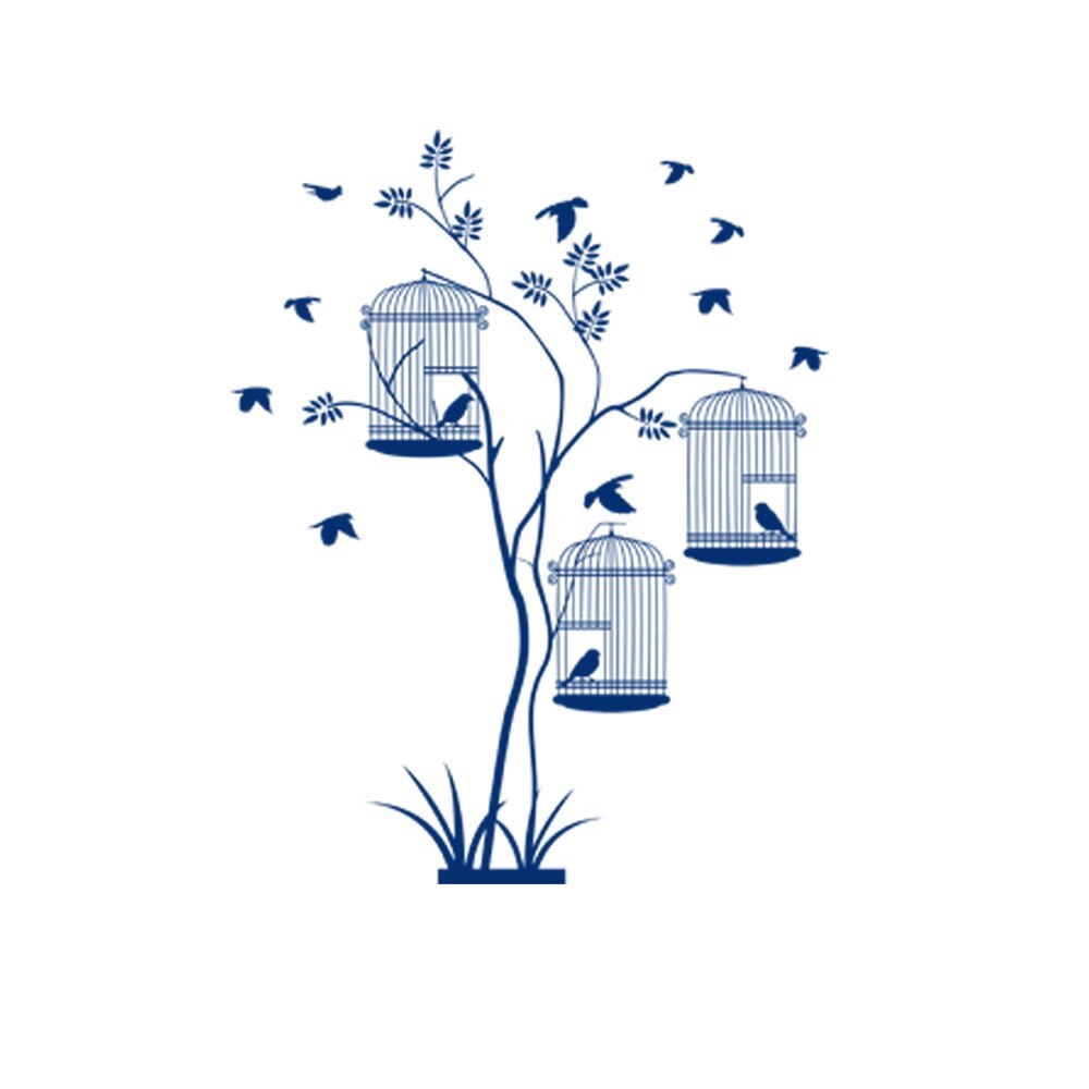 Sticker decorativ Libertate Kink Blue - 79x100 cm - BeeStick