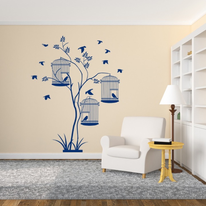 Sticker decorativ Libertate Kink Blue - 79x100 cm - BeeStick