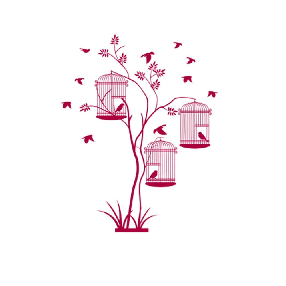 Sticker decorativ Libertate Roz Ciclam - 79x100 cm - BeeStick