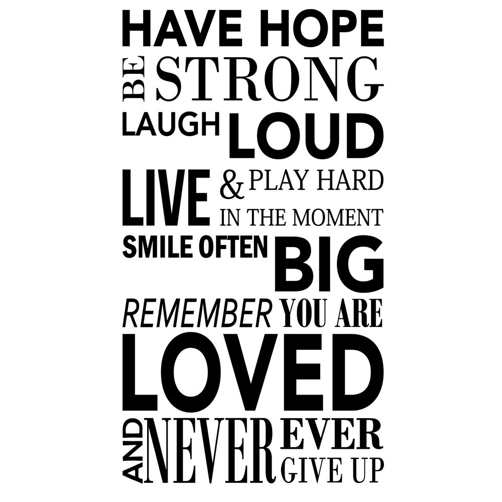 Sticker decorativ Have hope Negru - 100x160 cm - BeeStick