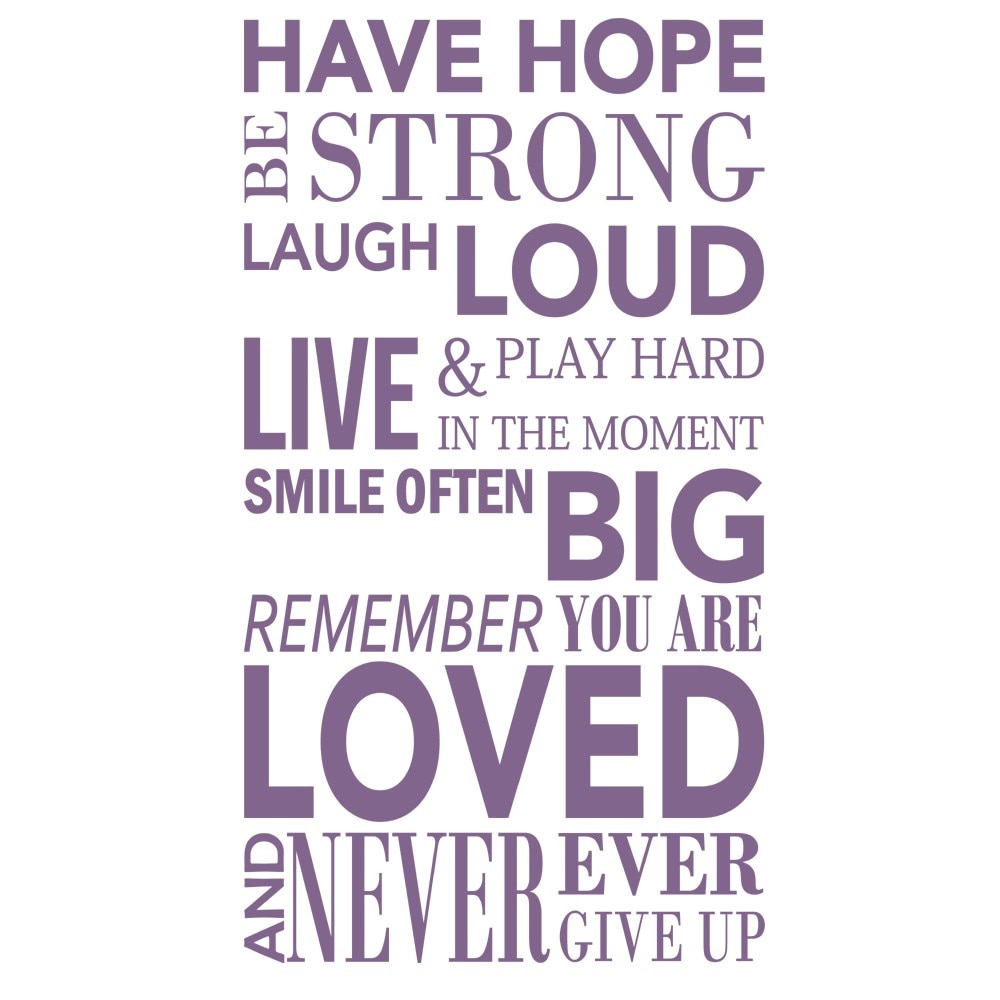 Sticker decorativ Have hope Violet Lavanda - 100x160 cm - BeeStick